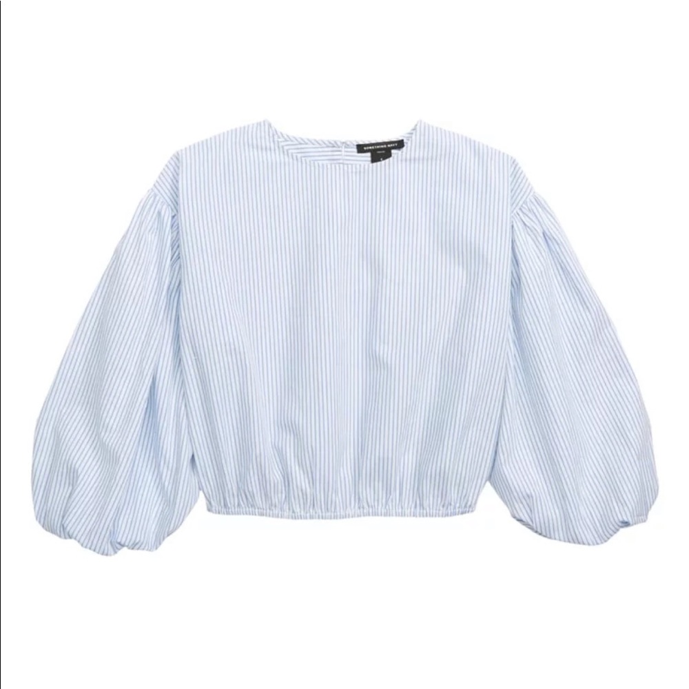 NWOT Something Navy Toddler Bubble Sleeve Top, size 2
